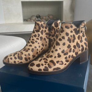 COLE HAAN OCELOT HIDE BOOTIES womans size 7